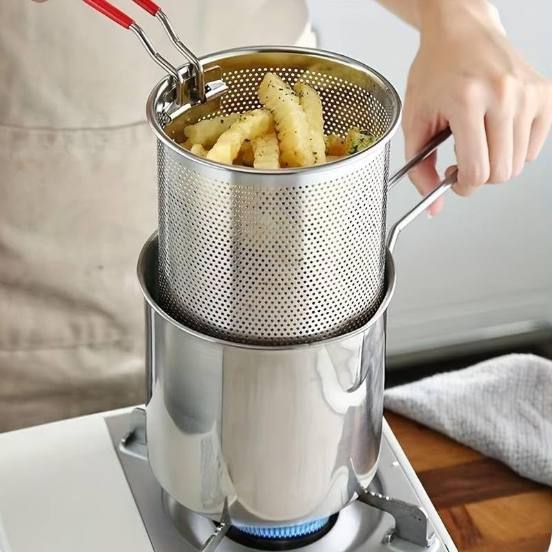 Deep Fryer Pot with Strainer